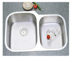 Stainless Steel 16 Gauge Double, U/M Sink (60/40)-UEC8252Able Kitchen Sink (60/40)